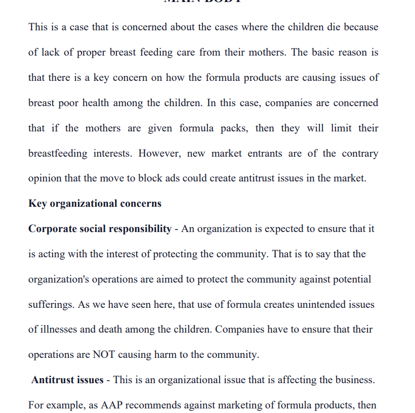 The previous case analysis " NESTLE " might be seen as "transactional"