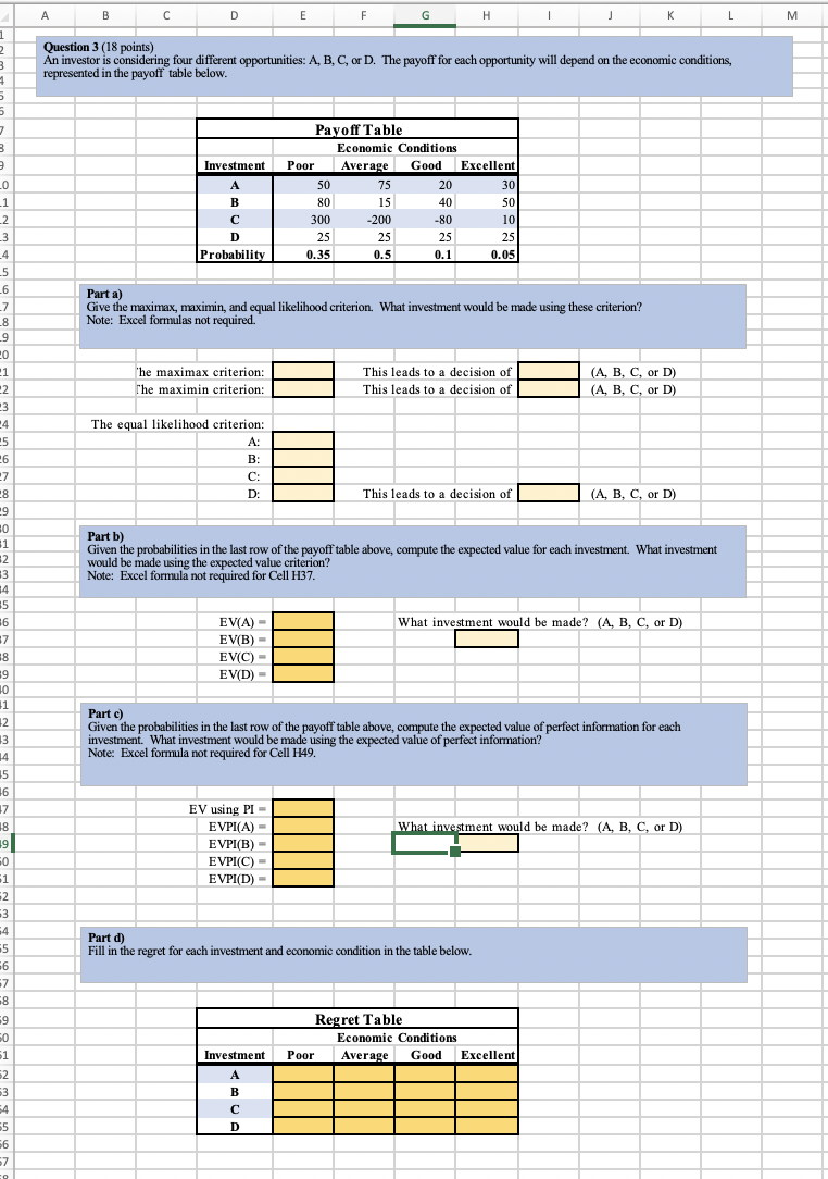 A B C D E F G H K L M