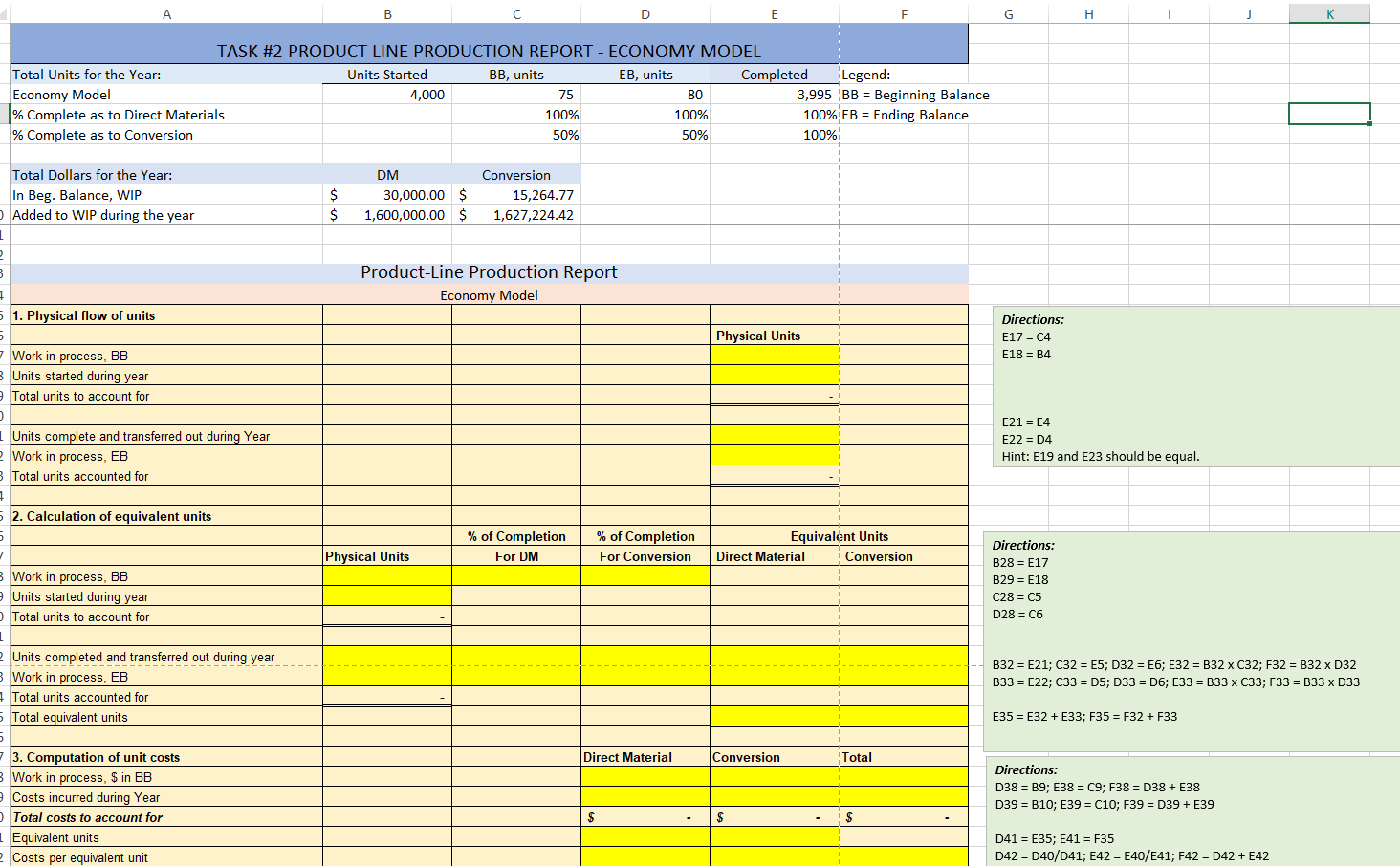 #1 CALCULATE PDOHR Manufacturing overhead budget for the year: Amount Material handling