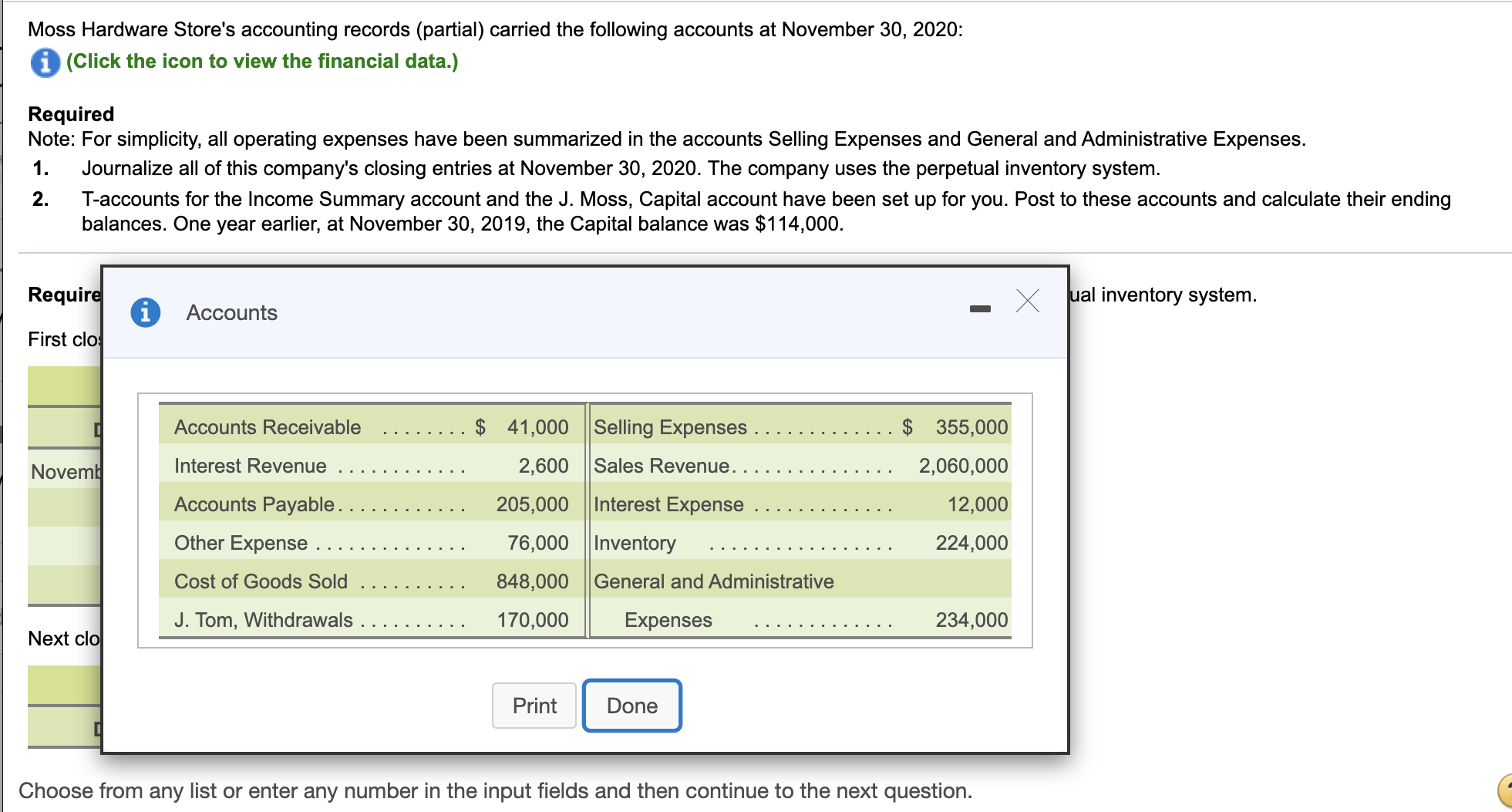 RequiredNote: Forsimplicity, all operating expenses have been summarized in the accounts Selling