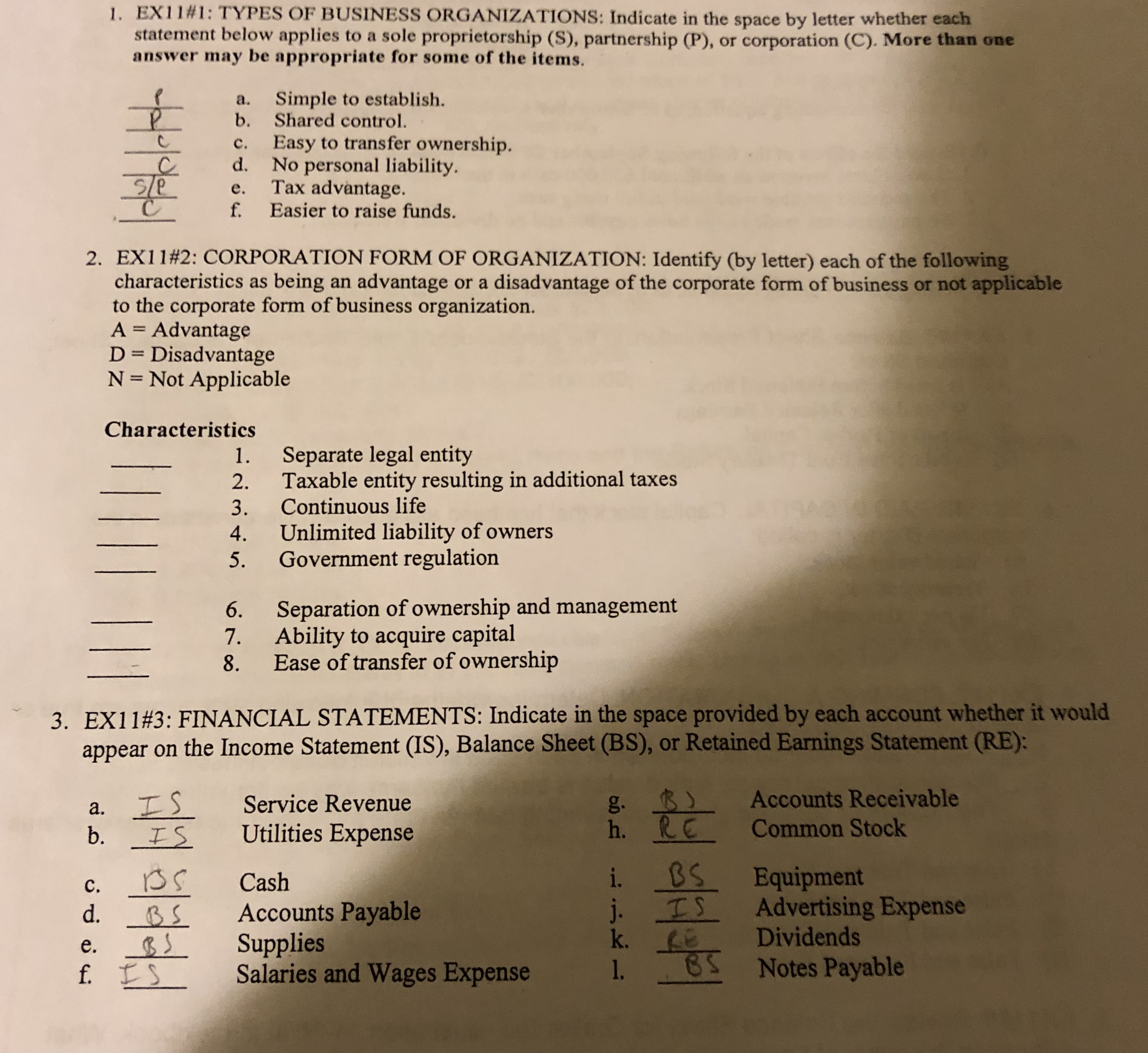 I need help understanding how to solve these questions EXIT : TYPES