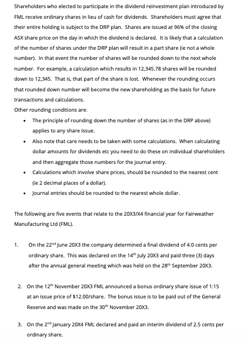 Prepare all the general journal entries that arise for the period 1st