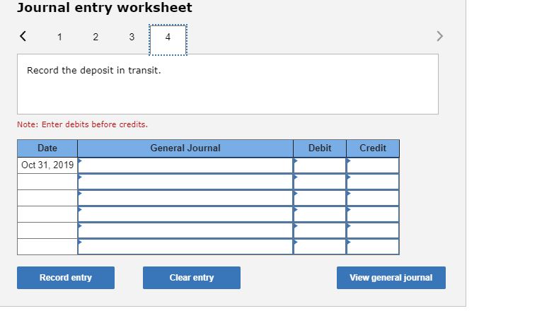 Enter debits before credits. Oct 31, 2019 Record Hitry entry View jowml