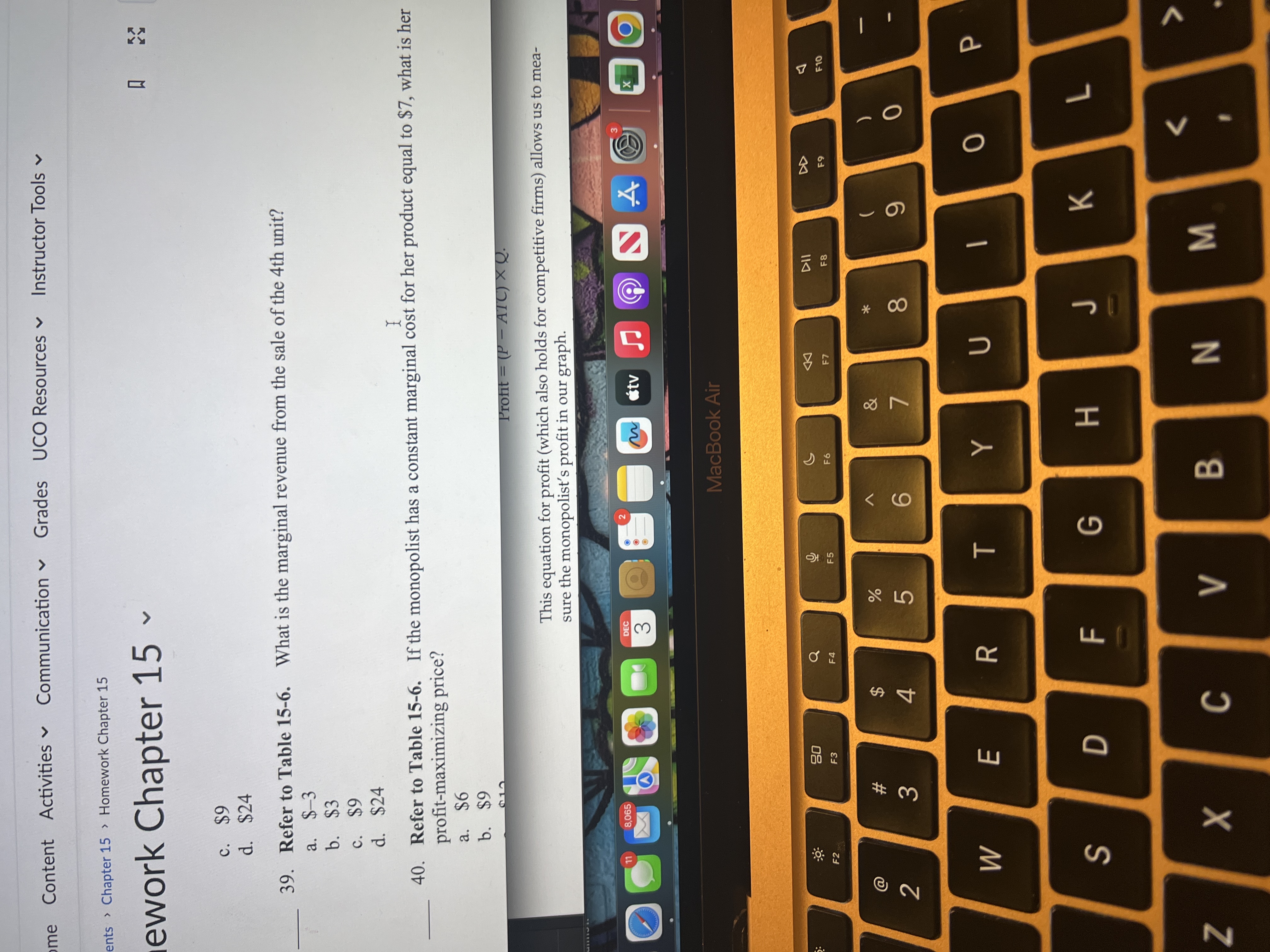  me Content Activities " Communication Grades UCO Resources v Instructor Tools