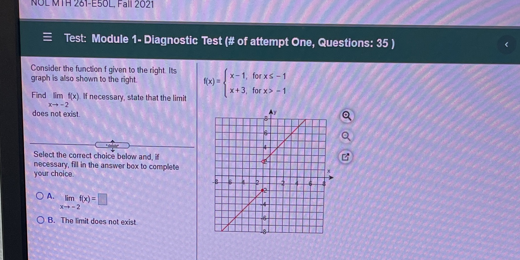Question 17 NOL MIH 261-E50L, Fall 2021 Test: Module 1- Diagnostic Test