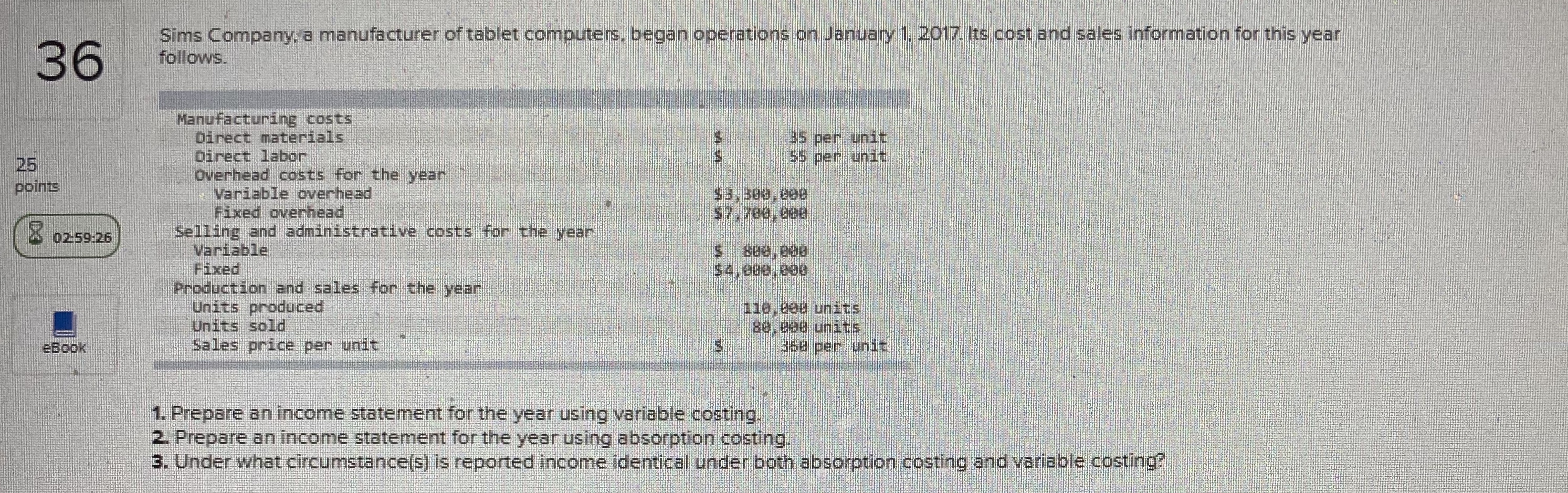 Please show work and follow the format so it is easy to