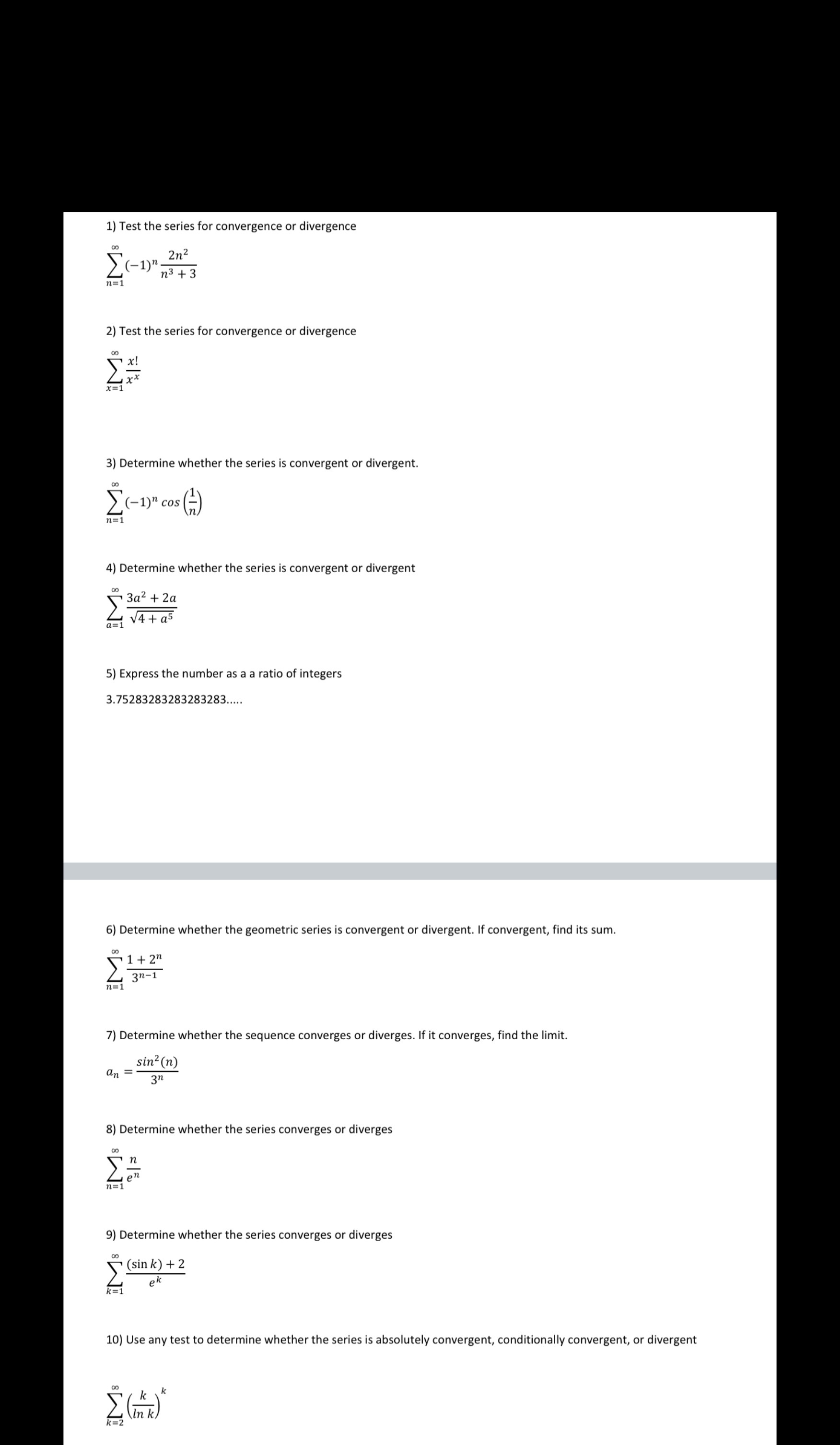 Maths 191, please answer as soon as possible, and please make sure