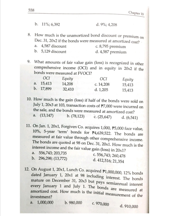 Chapter 10 PROBLEMS PROBLEM 1: TRUE OR FALSE 1. According to PFRS