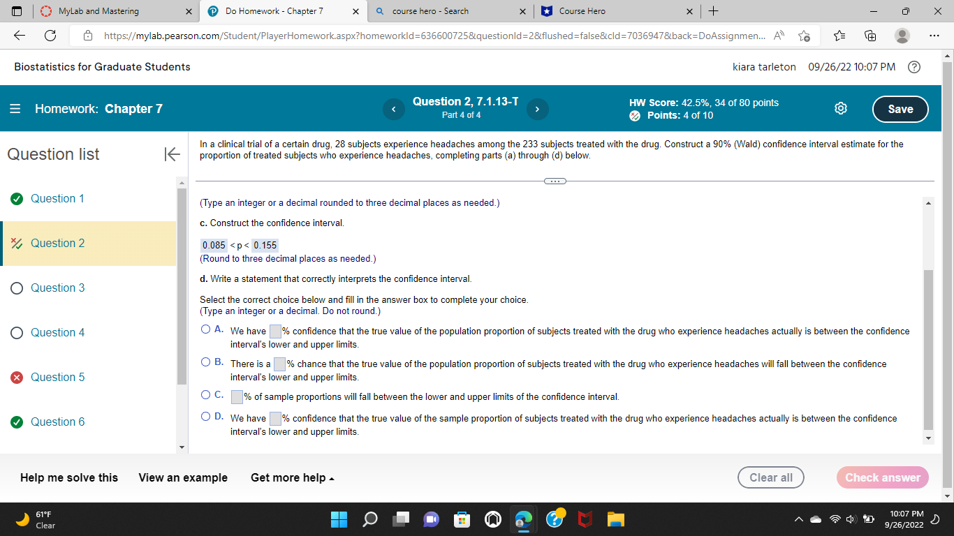  MyLab and Mastering X Do Homework - Chapter 7 X Q