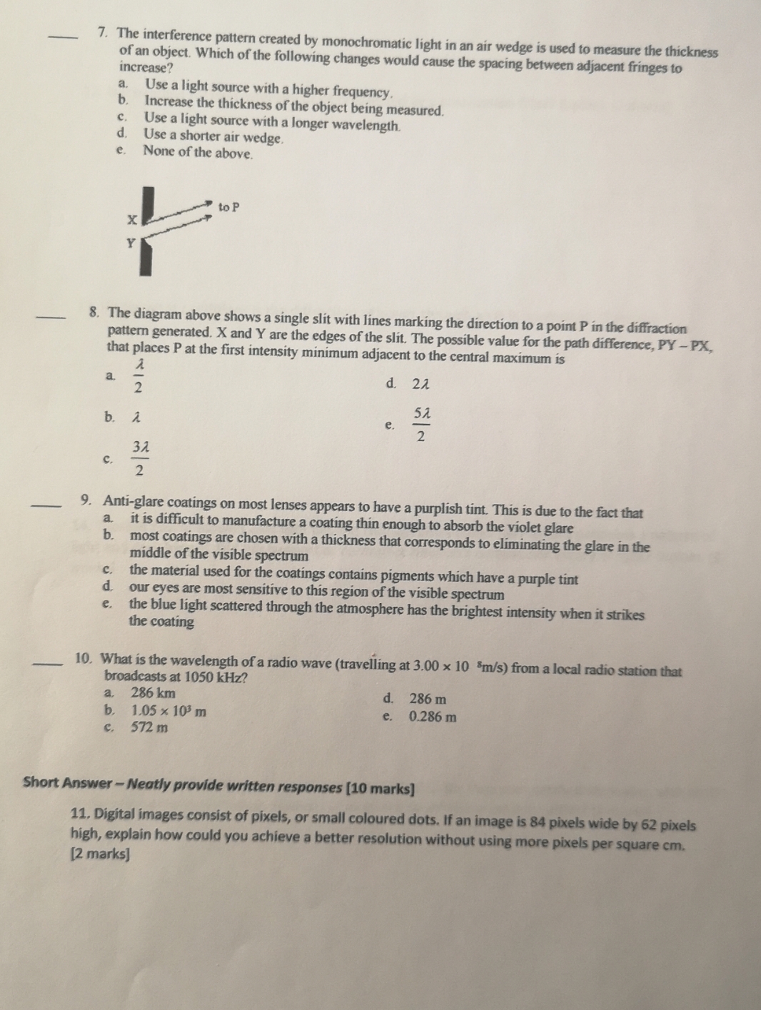 wedge is used to measure the thickness of an object. Which of