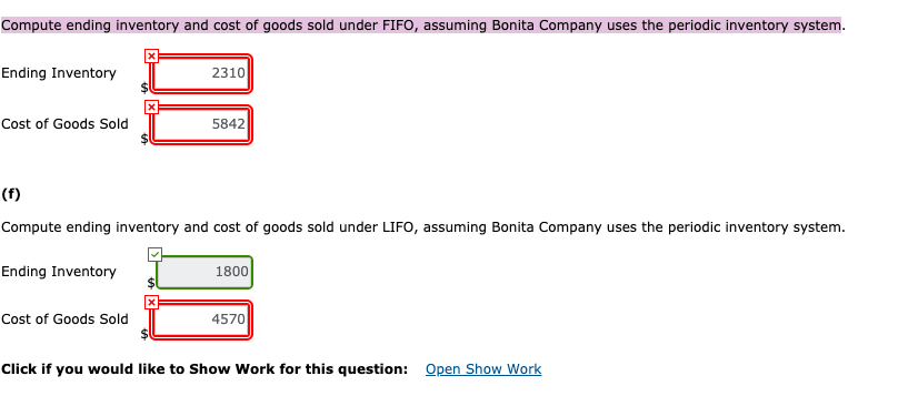 Hello, I need help finding the LIFO and FIFO. Thank you! Compute