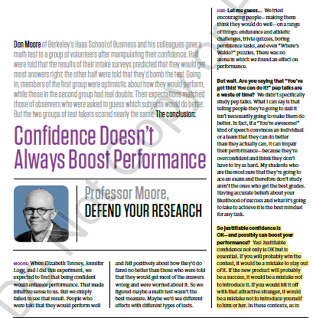 If you fake confidence, you may fall to prepare your organization-or your