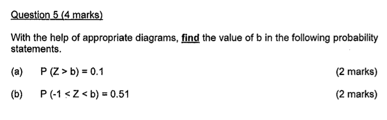 Please explain on a paper Question 5 (4 marks) With the help