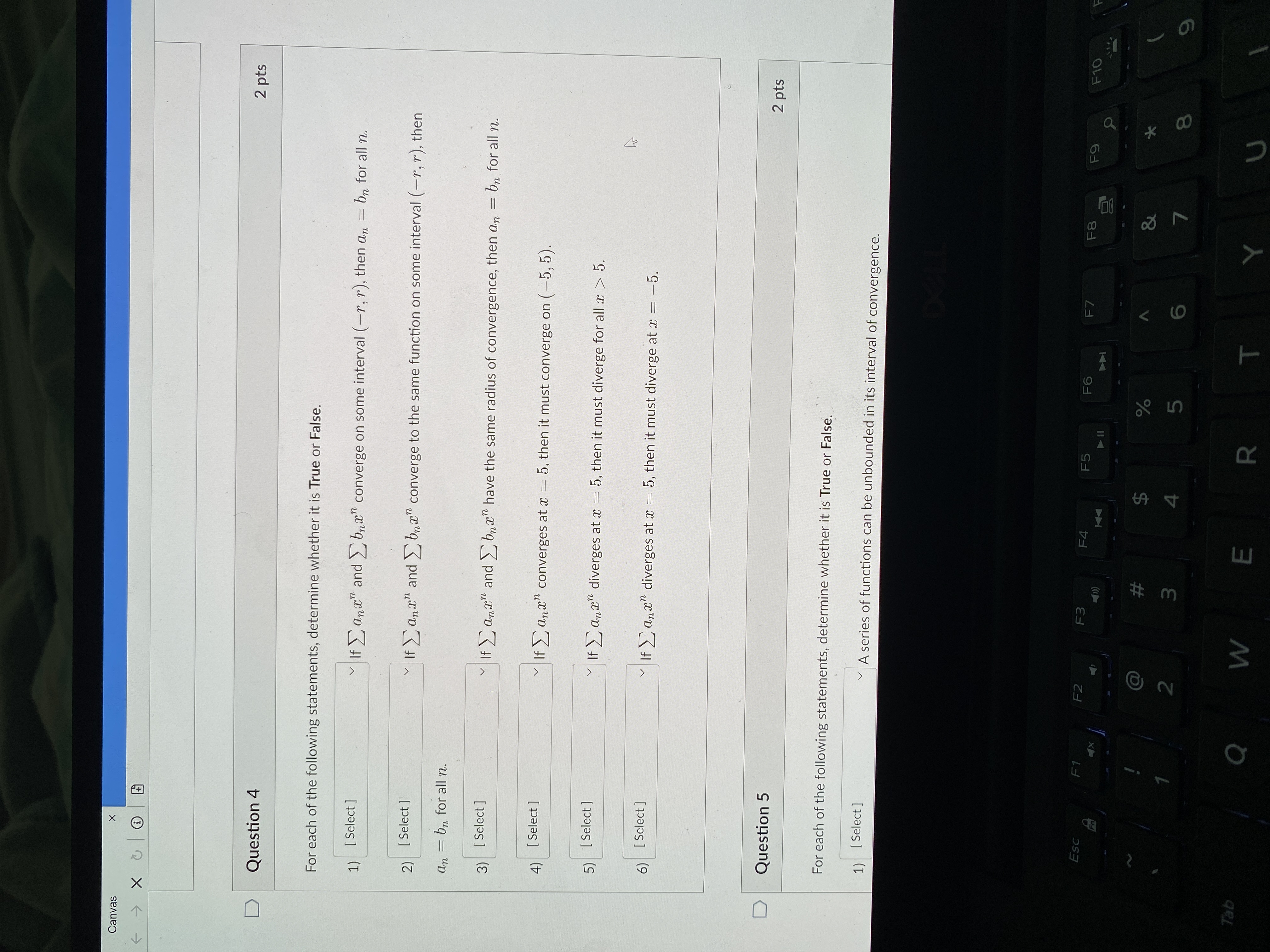  Canvas X X C @ D Question 4 2 pts For