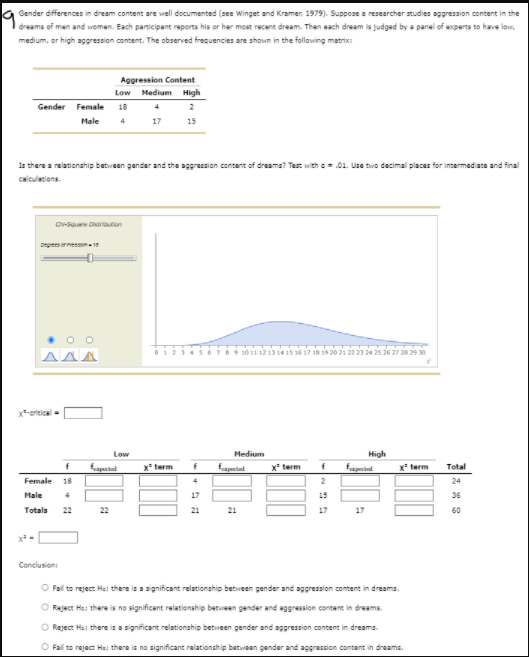 (EOC Q9) please answer by completing the table, finding the x2, and