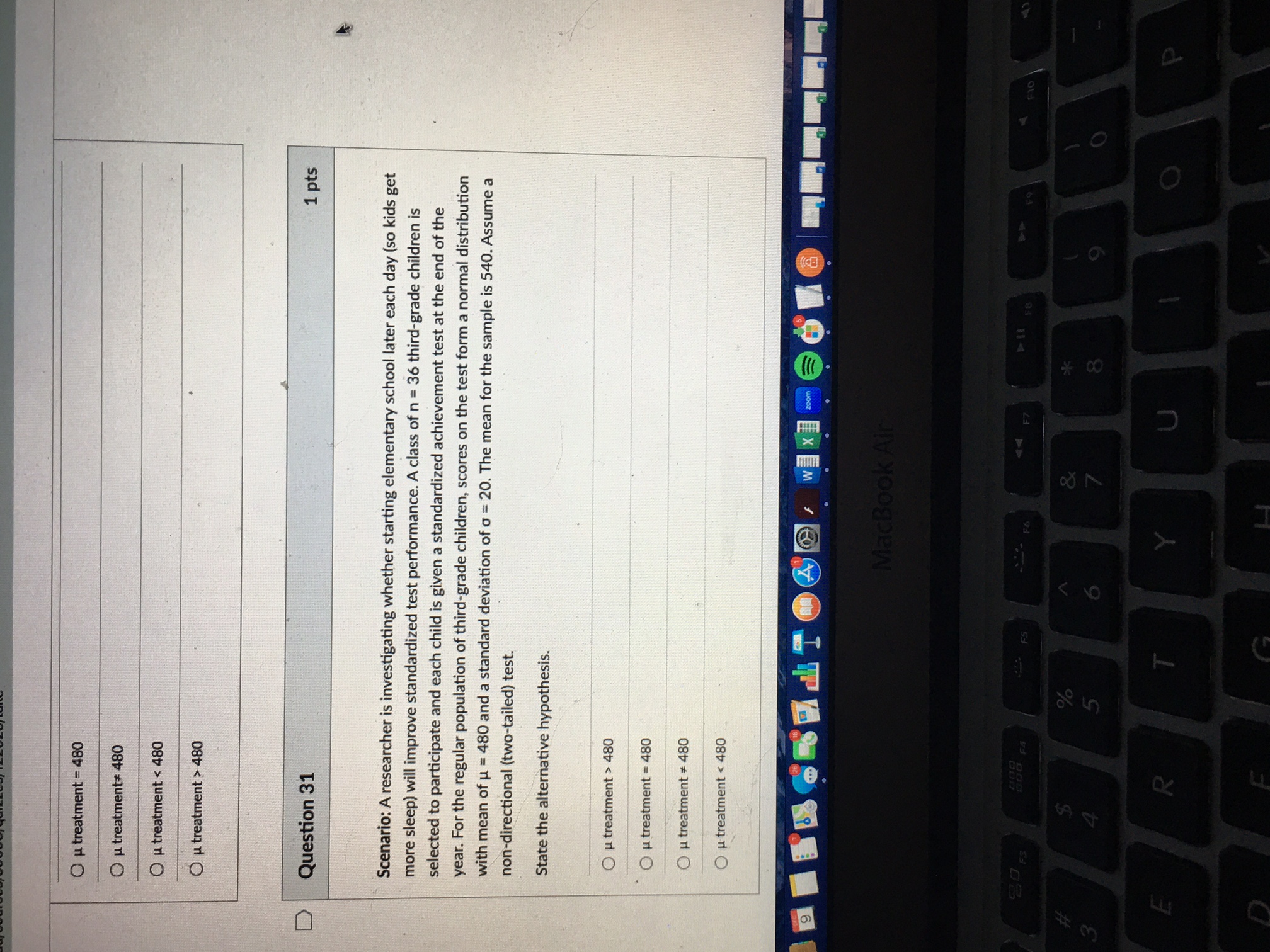 the "population" have values between 96 and 104? 0.16 D Question 24