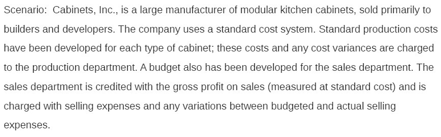 primarily to builders and developers. The company uses a standard cost system.