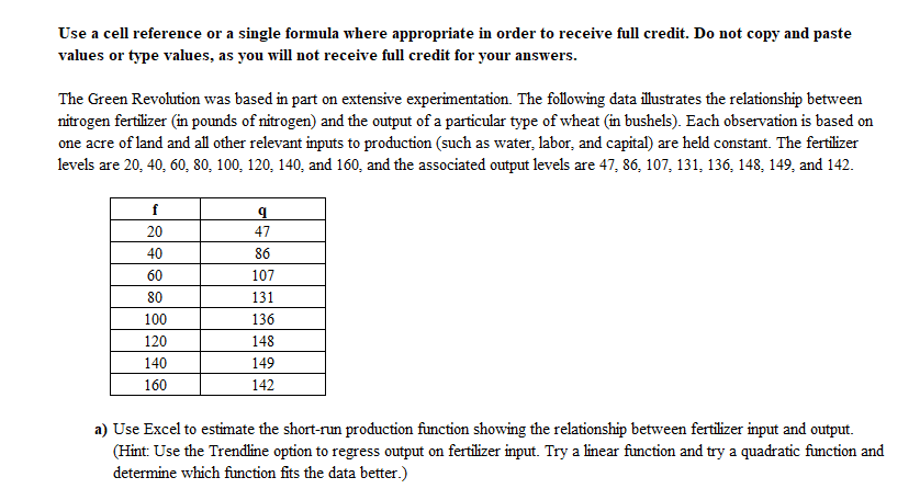 type values, as you will not receive full credit for your answers.