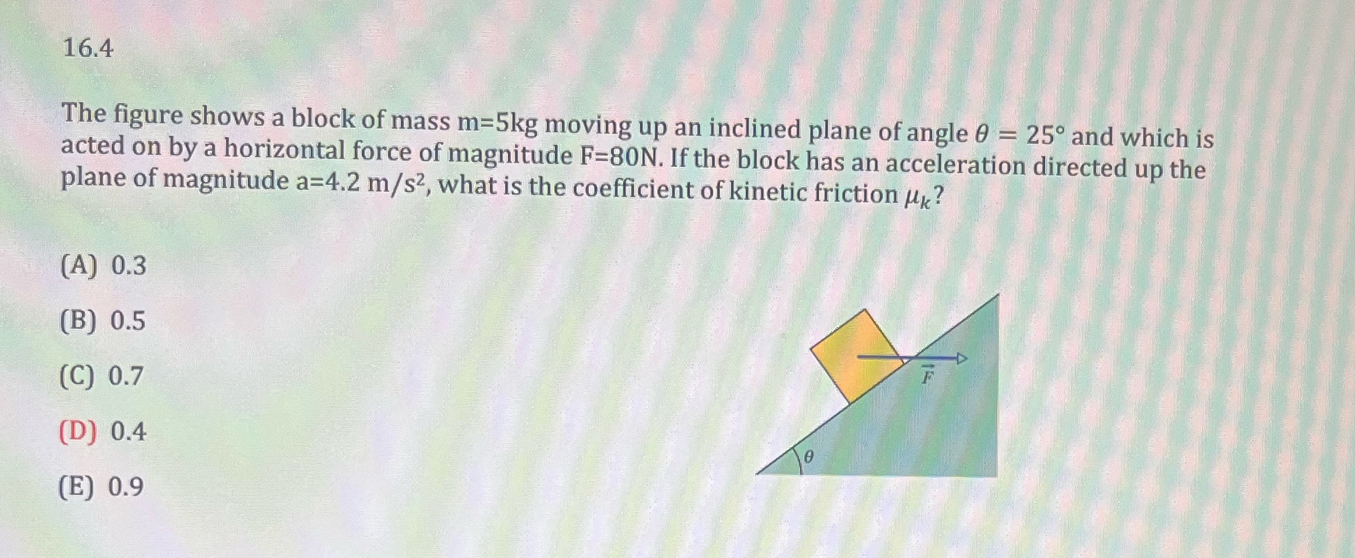 What are the steps on solving this? 16.4 The figure shows a