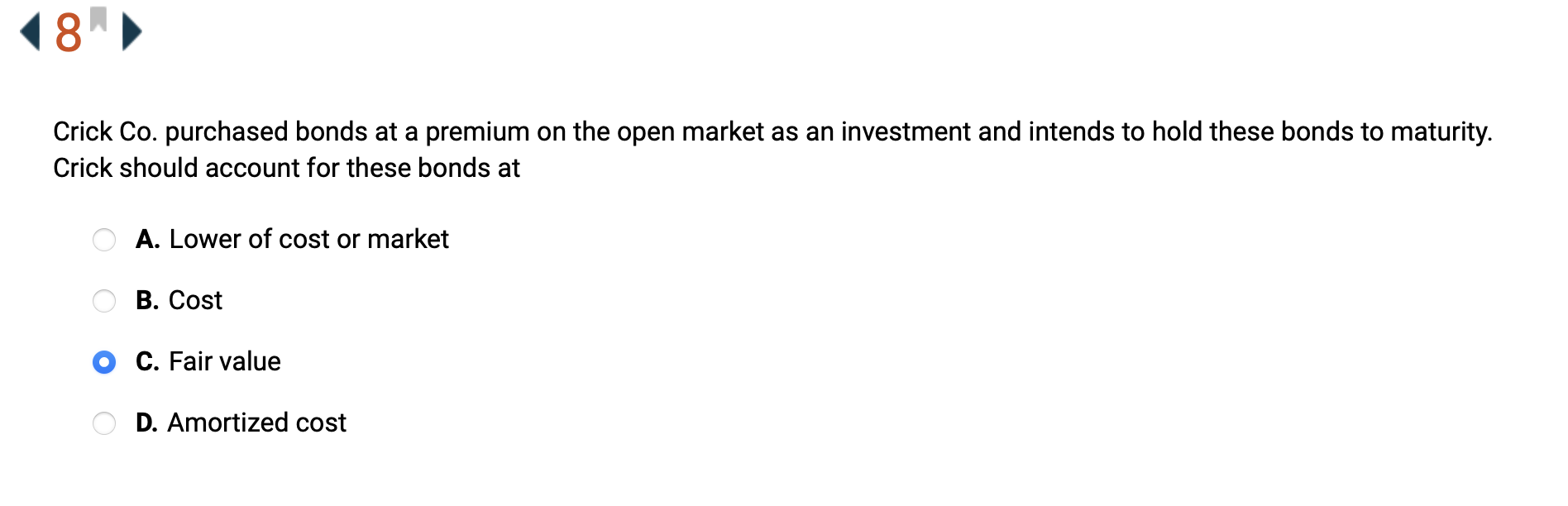 the following items is required to be reported at fair value in