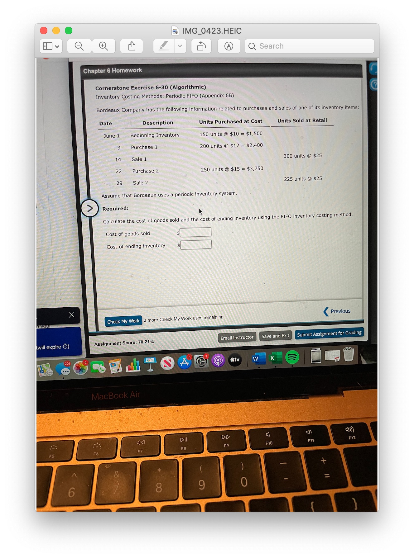 Please help IMG_0423.HEIC v A Q Search Chapter 6 Homework Cornerstone Exercise