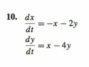 compute the associated eigenvectors; () using HPGSystemSolver, sketch the direction field for