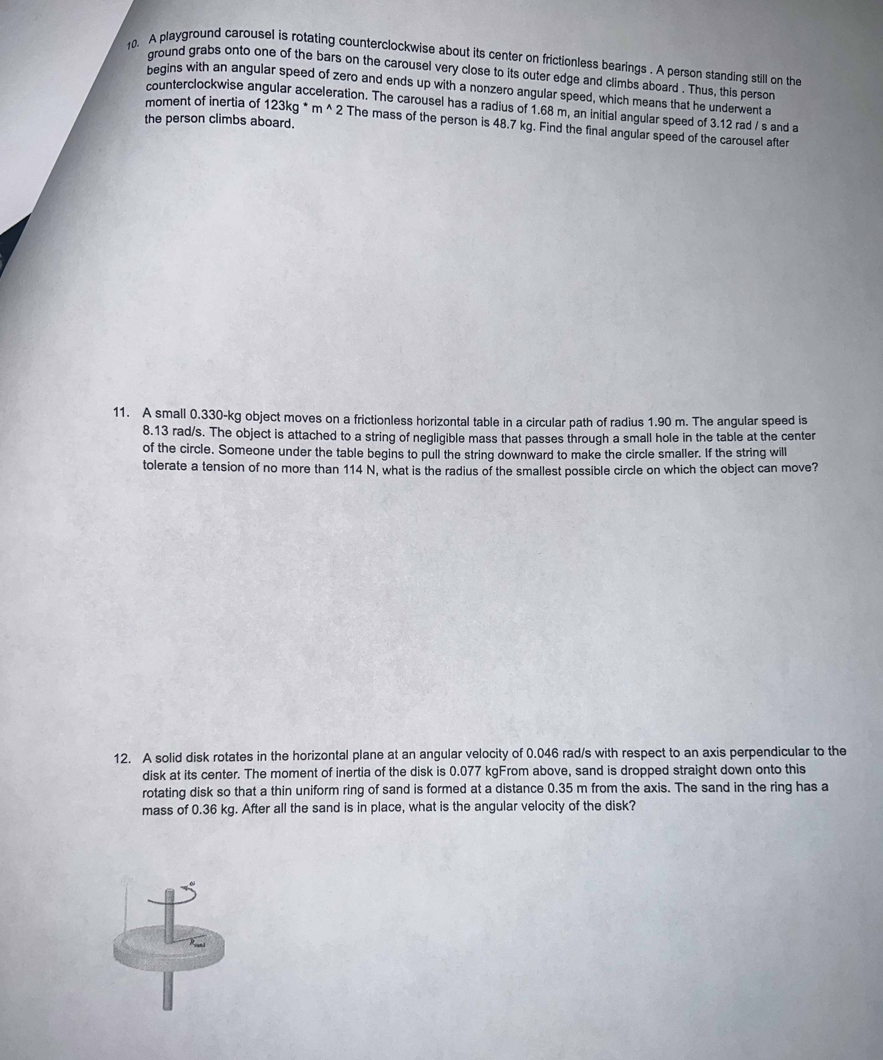 please show me how to solve symbolically while solving the problem 10.