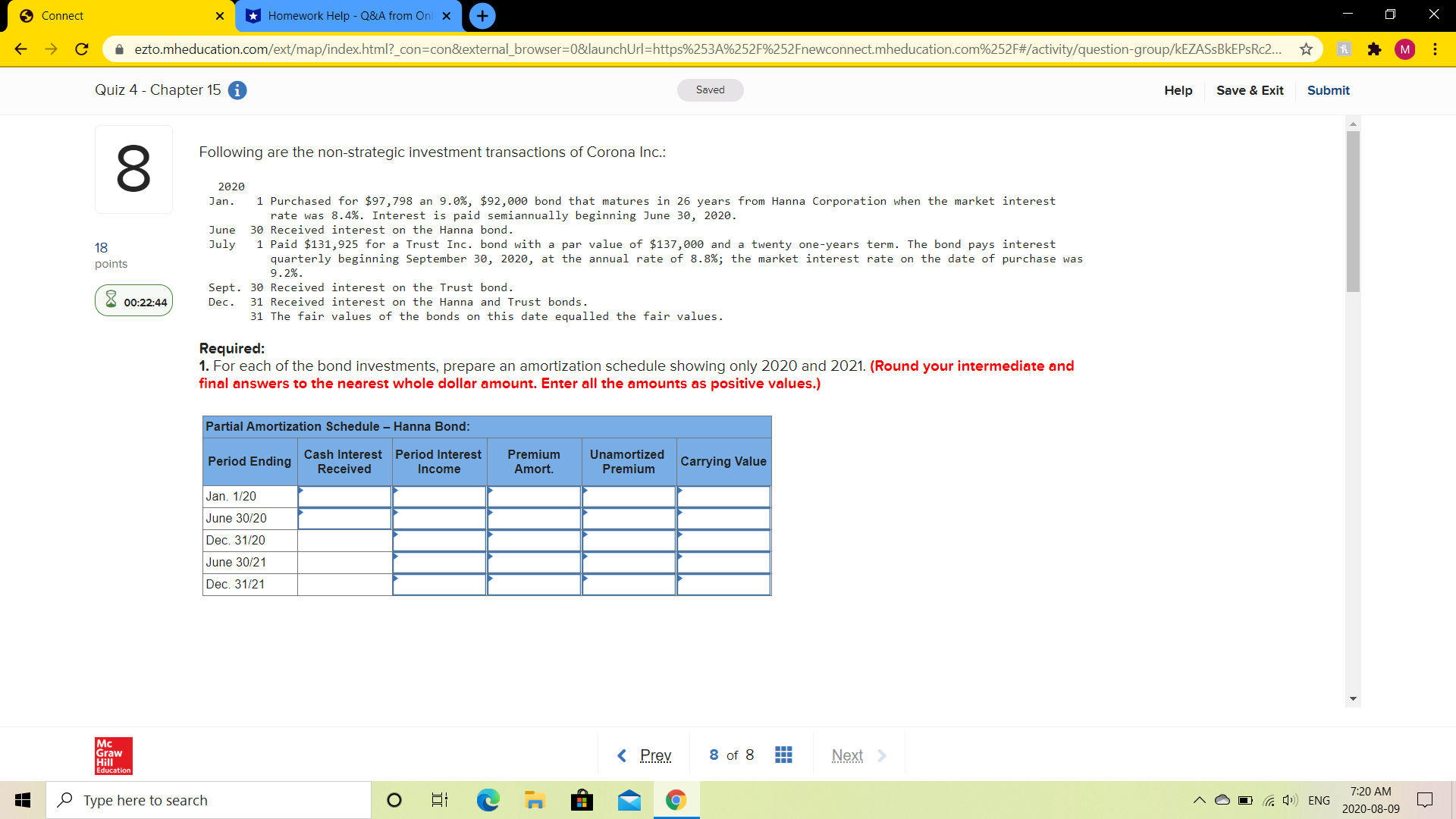 15 i Saved Help Save & Exit Submit 8 Following are the