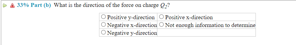Negative 3) Q2 is unchargedPart (c) Write an equation for the magnitude
