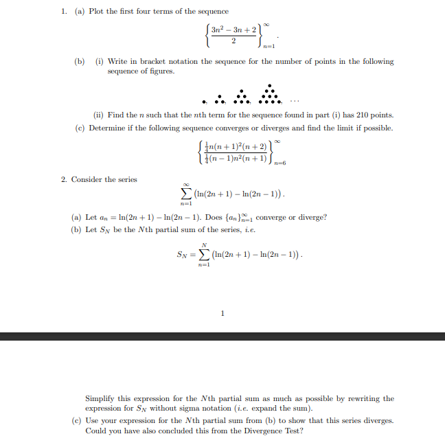 need help on these 2 questions: 1. (a) Plot the first four
