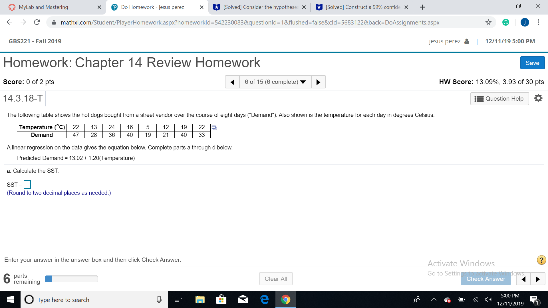 MyLab and Mastering X Do Homework - jesus perez X [Solved] Consider