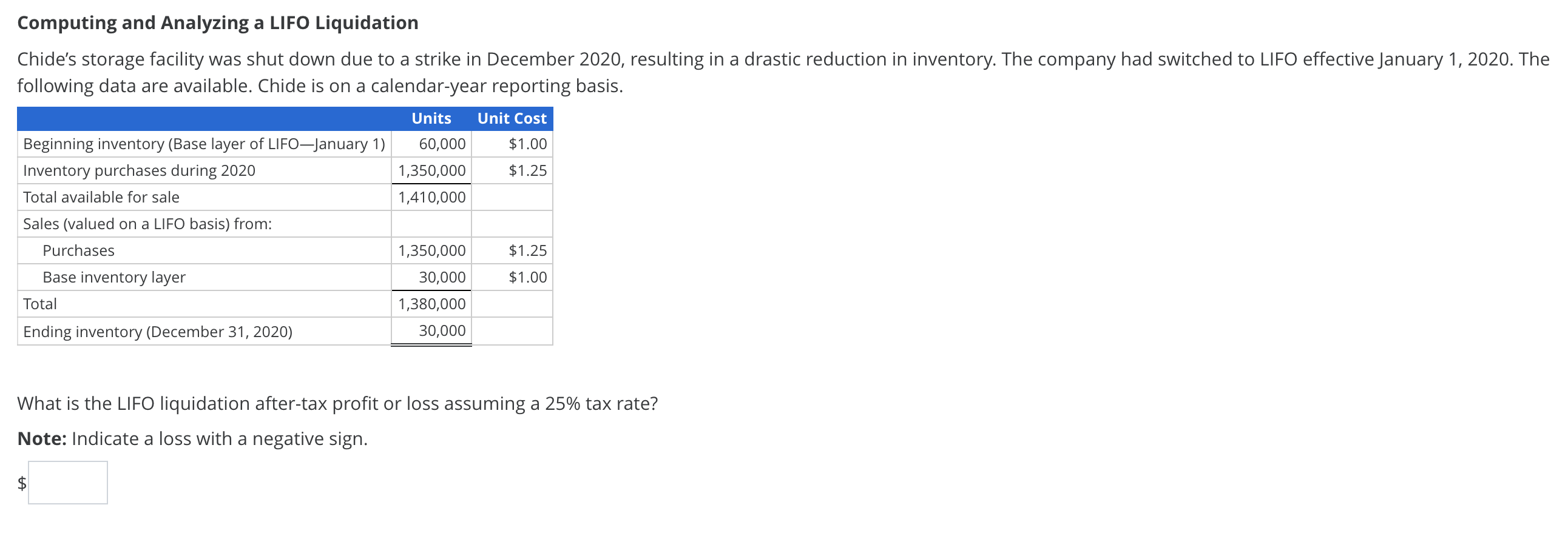 Practice problems for an upcoming test on lifo, fifo and other inventory
