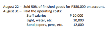 assignment quiz for DEF Manufacturing, prepare the following requirements: a. Journalize the