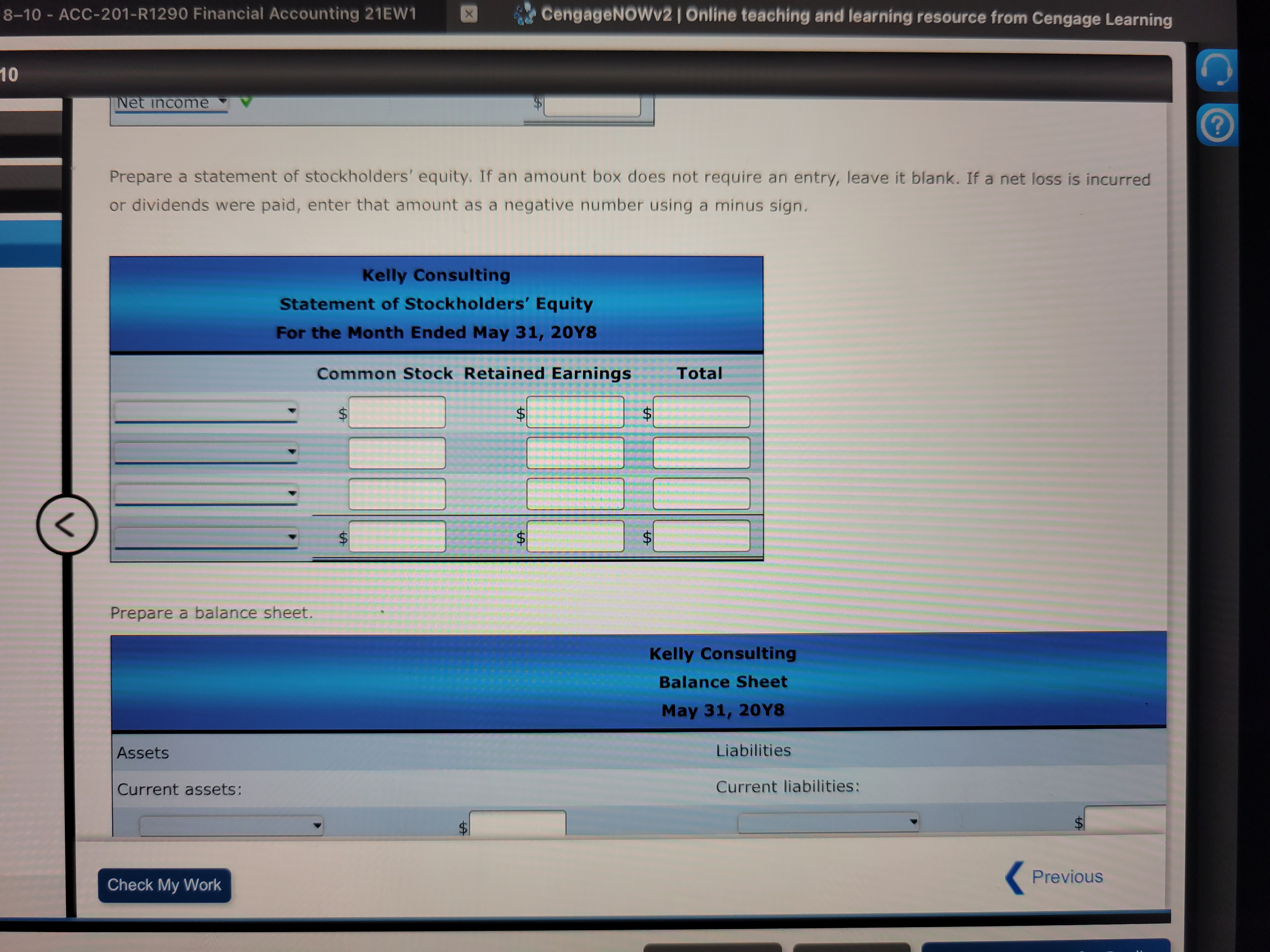 from Cengage Learning lem: Parts 1-3 $4,500. ? ART.2.A... Description Post. Ref.