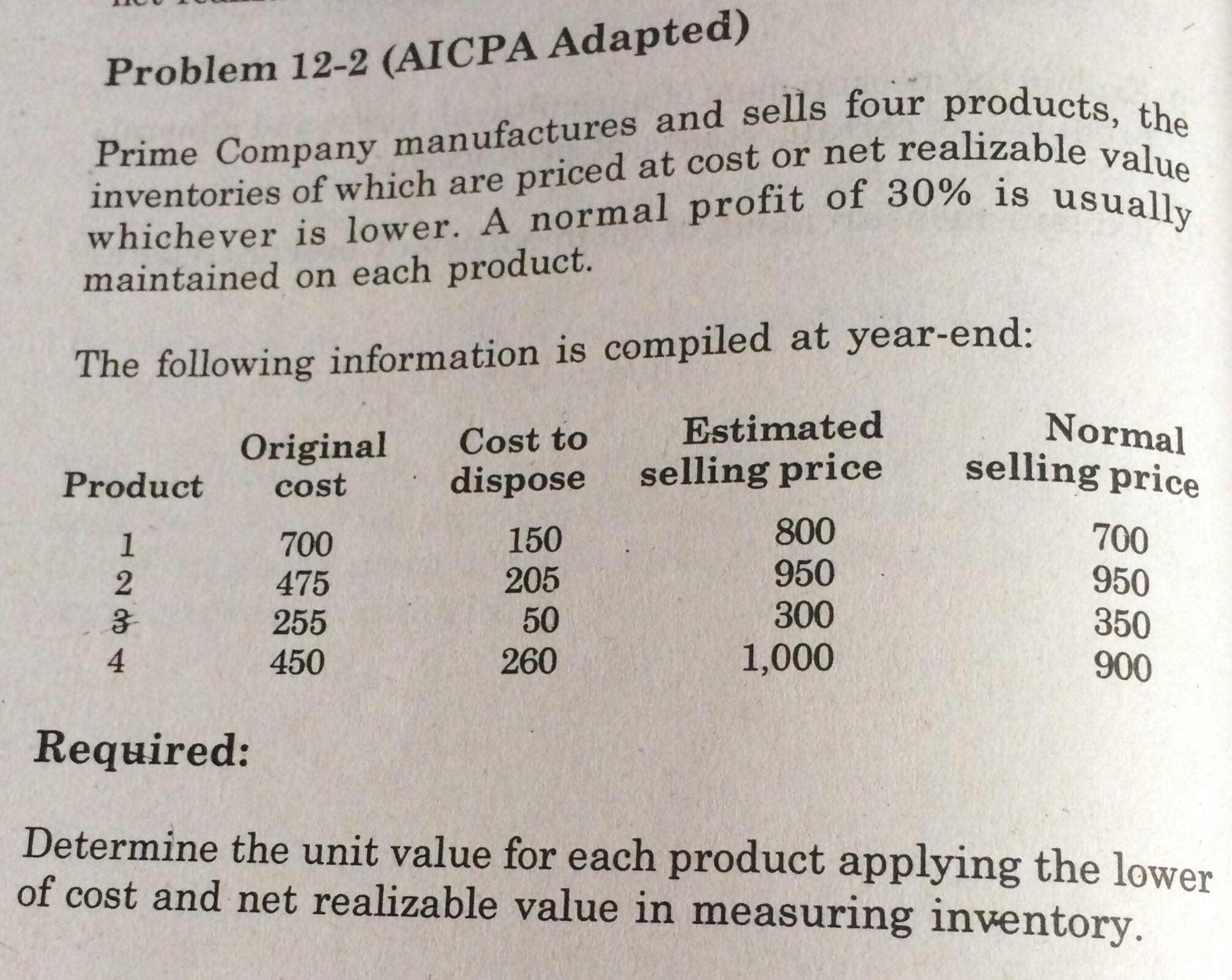 PROBLEM 12-2. with clear explanation and formatting please. ASAP. Thank you! Problem