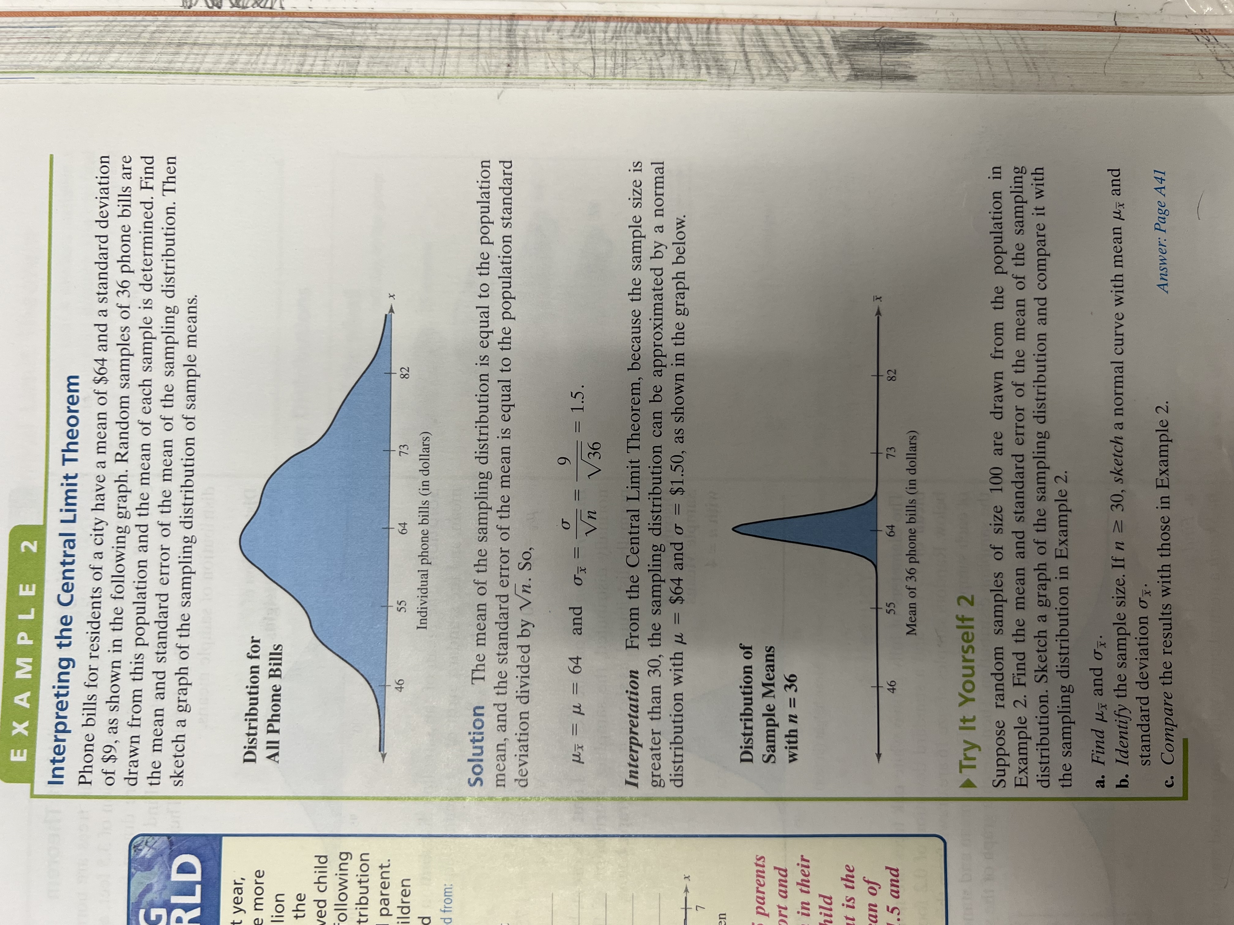 Limit Theorem The heights of fully grown white oak trees are normally