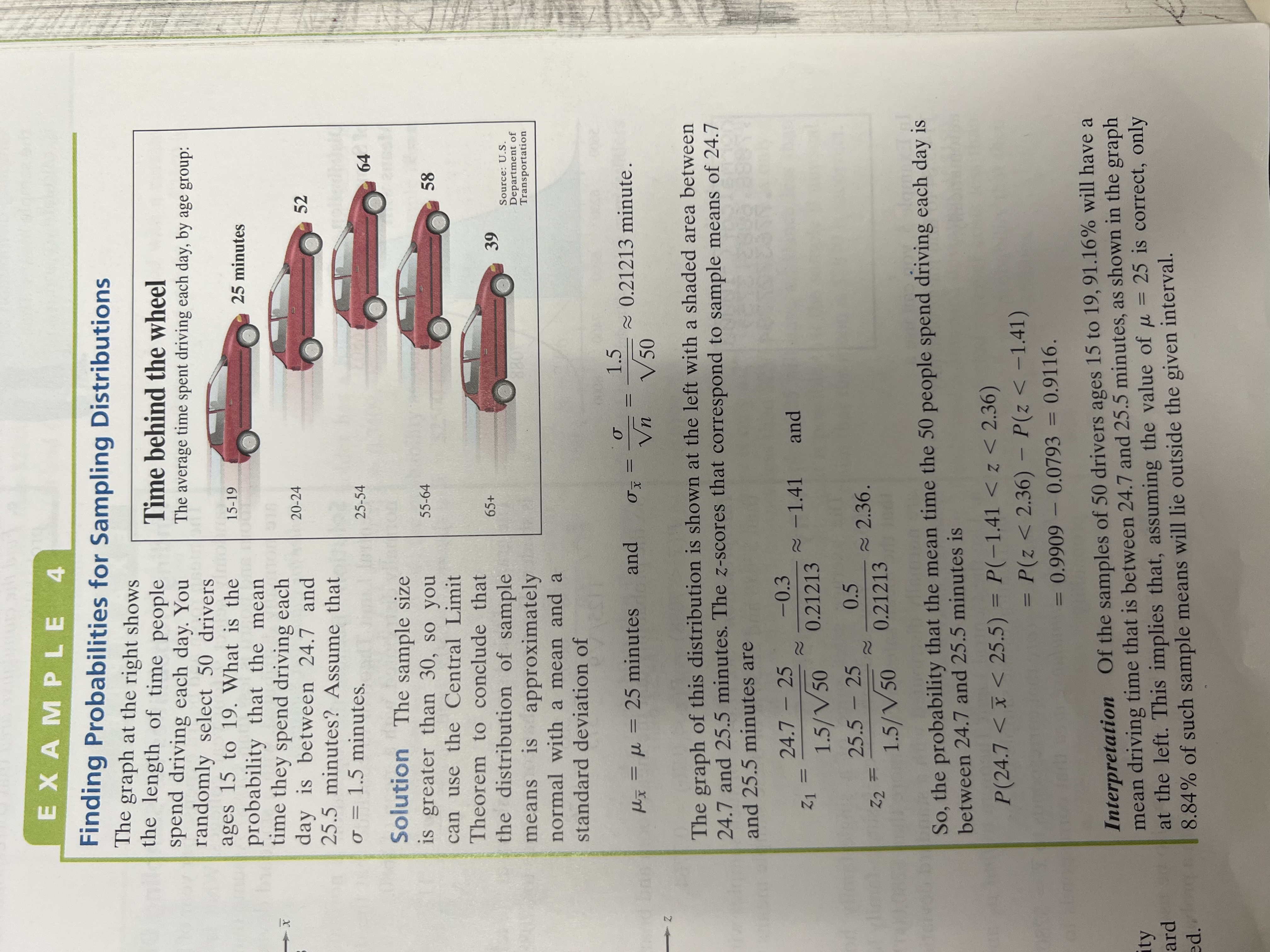 determined. Find the mean and standard error of the mean of the