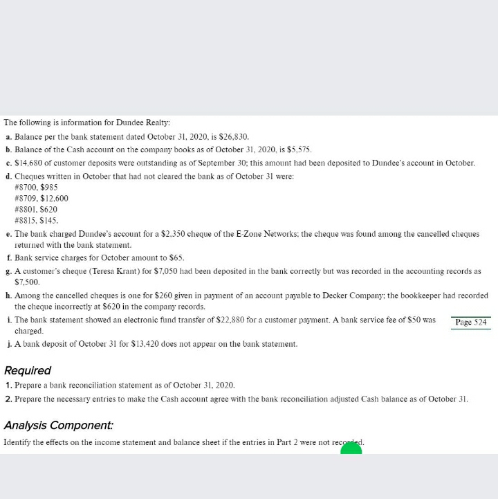 plz give answer on excel sheet The following is information for Dundee