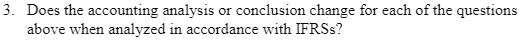 questions above when analyzed in accordance with IFRSs?
