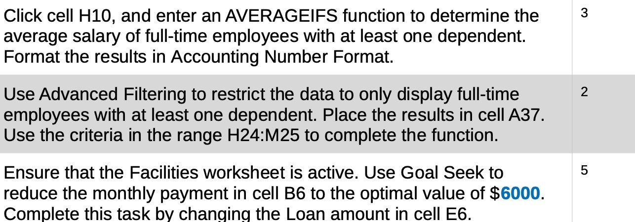  Click cell H10, and enter an AVERAGEIFS function to determine the