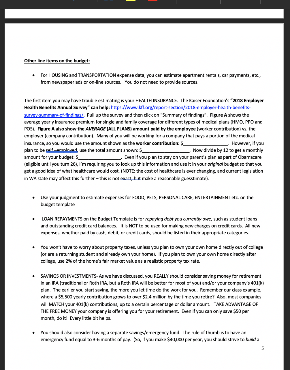 (or graduate school) and take your first job in your chosen field.