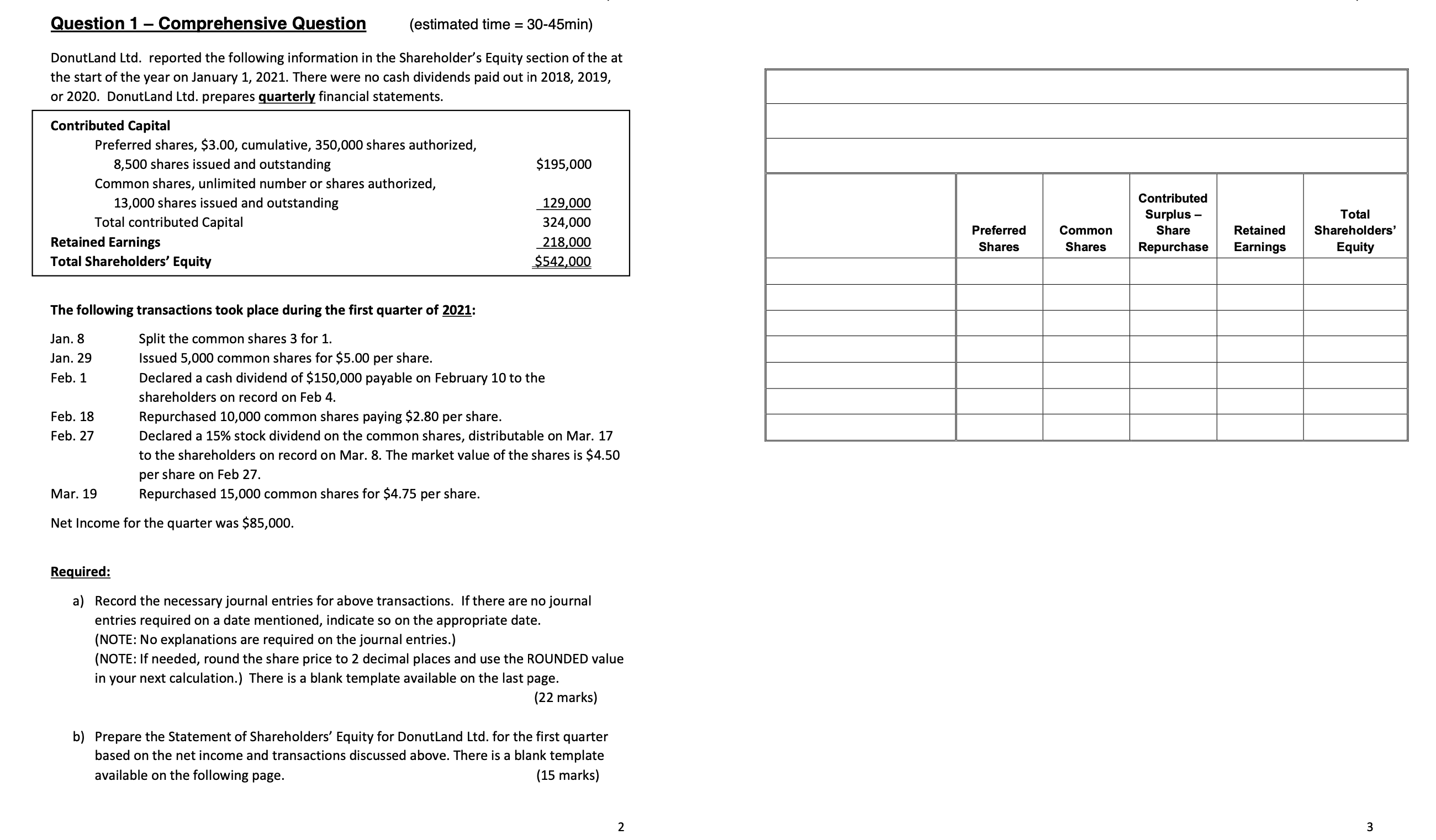 please review the document help me solve this Question 1 Comprehensive Question