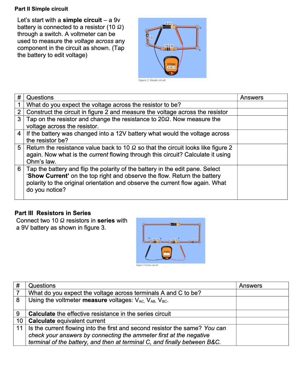 left with various circuit components such as wires, batteries and bulbs. On