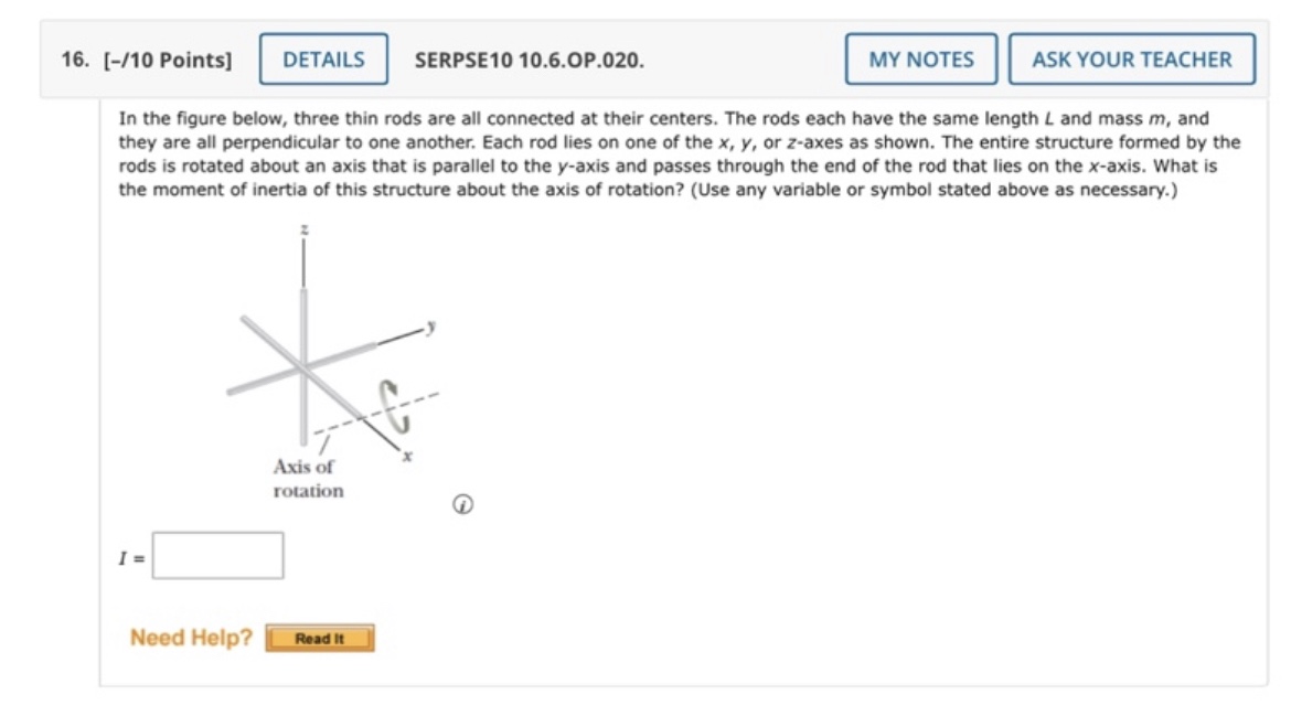 on one o! the x. y. or z-axes as shown. The entire