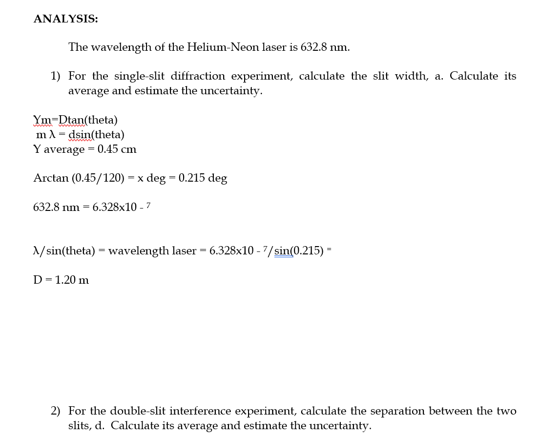 +1, +2, +3, ... ) Where d is the separation between the