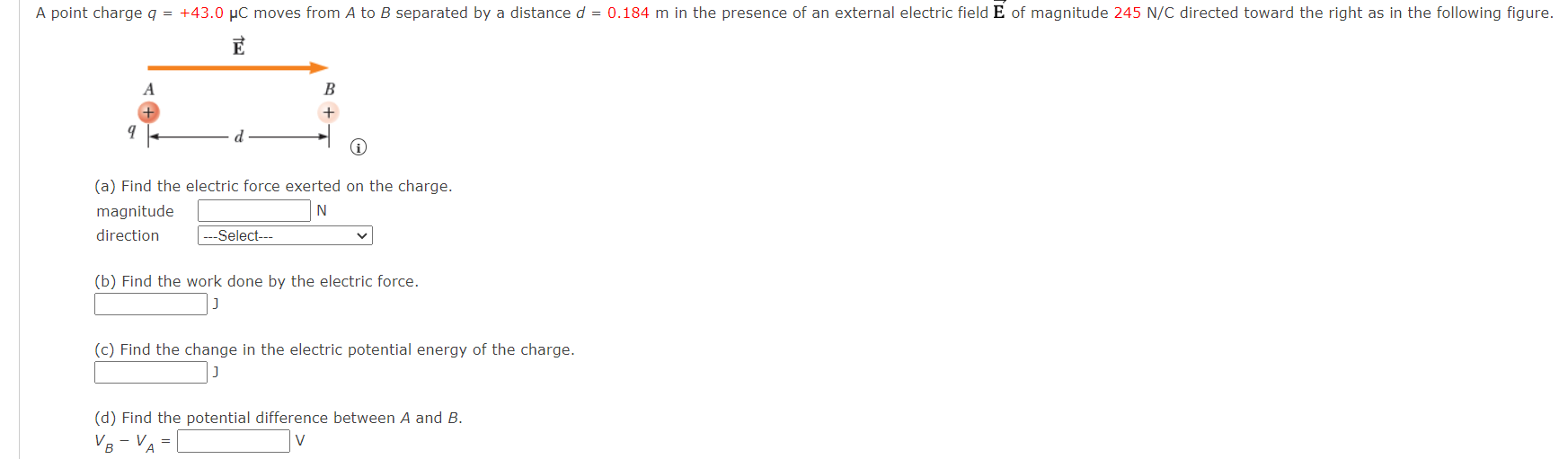1. An ionized oxygen molecule (O2+) at point A has charge +e