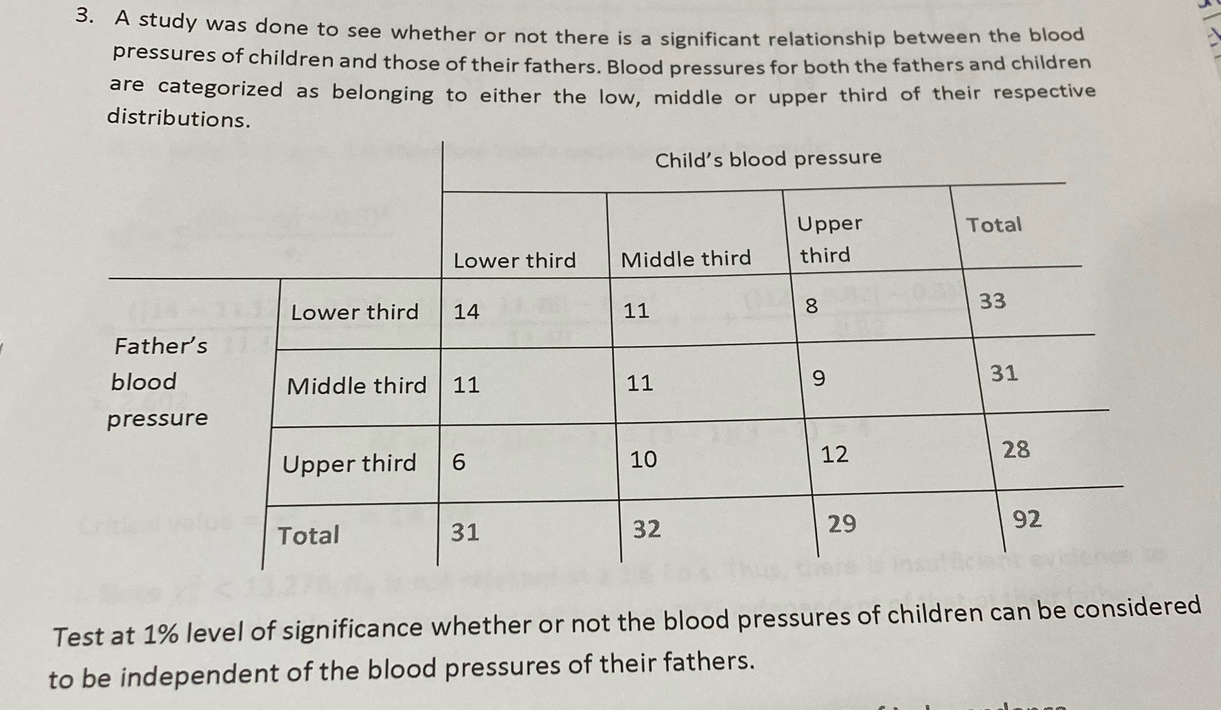 3. A study was done to see whether or not there