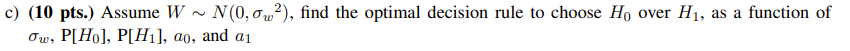 where a transmitter can send 2 symbols {an and c1 respectively}, and