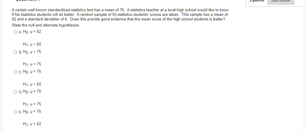 \fQUESTION 4 3 points Save Answer Atest is made deg: p
