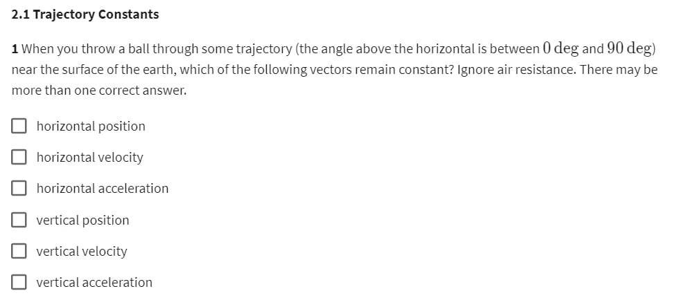  PhysicsContent Covered: - 2D KinematicsDirections: Answer the following problems below by